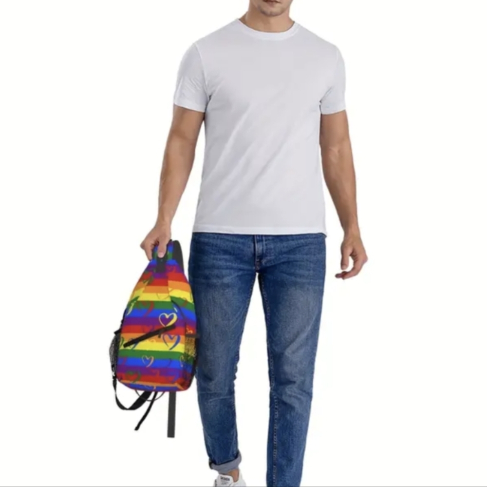 🌈 Progress Pride Pattern Chest Bag - Picture 9 of 9